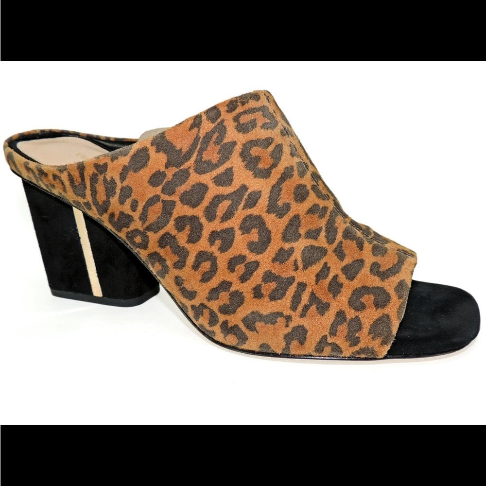 Via Spiga Leopard Print Open-Toe Mule